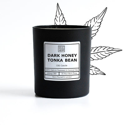 Dark Honey & Tonka Bean CBD Candle